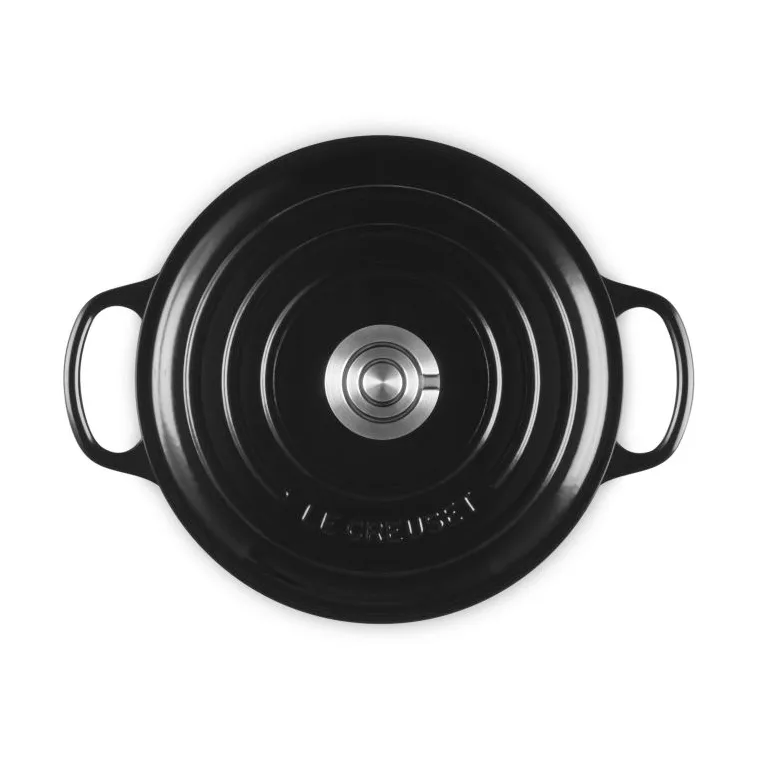 Le Creuset Signature gietijzer ronde braadpan, Black, 4,2 l Le Creuset