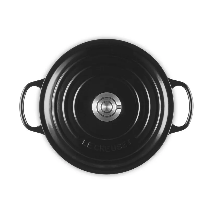 Le Creuset Signature gietijzer ronde braadpan, Black, 5,3 l Le Creuset