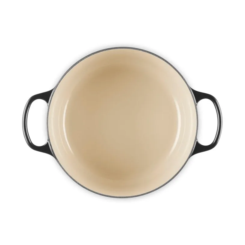 Le Creuset Signature gietijzer ronde braadpan, Black, 5,3 l Le Creuset