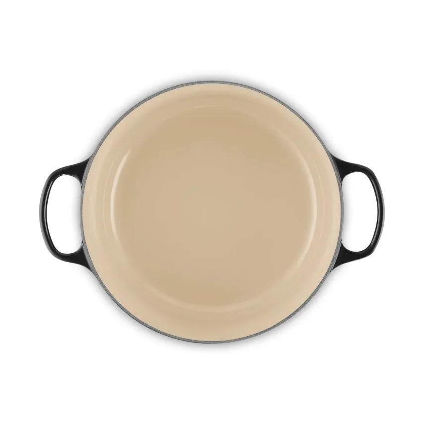 Le Creuset Signature gietijzer ronde braadpan, Black, 6,7 l Le Creuset