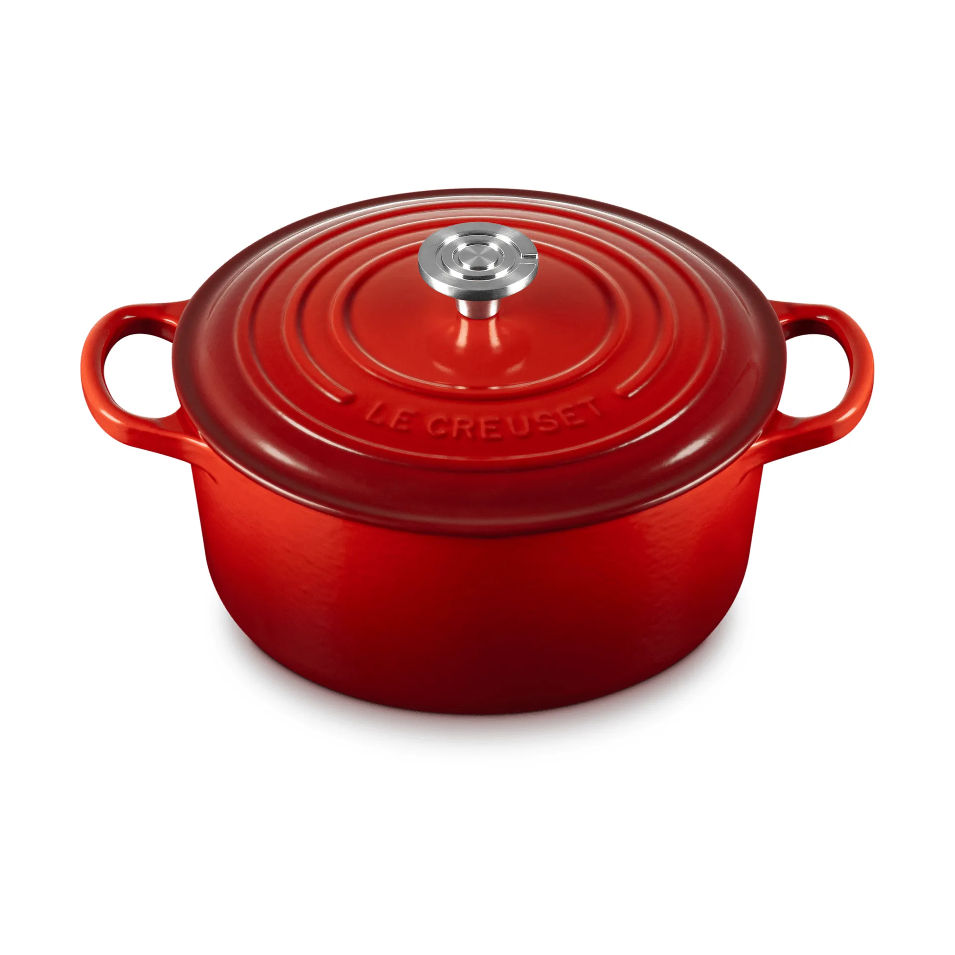 Le Creuset Signature gietijzer ronde braadpan, Cerise, 3,3 l Le Creuset