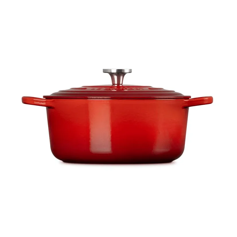 Le Creuset Signature gietijzer ronde braadpan, Cerise, 5,3 l Le Creuset