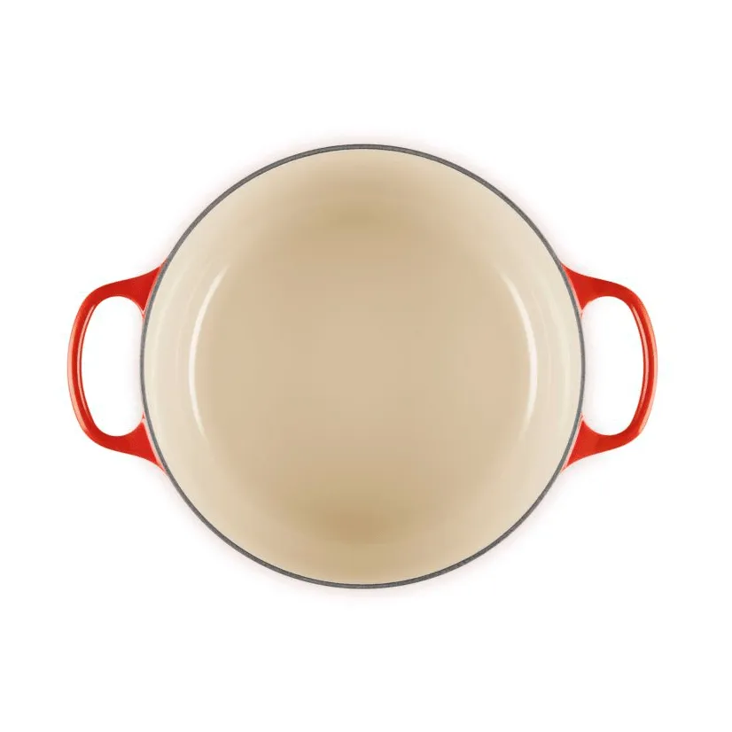 Le Creuset Signature gietijzer ronde braadpan, Cerise, 5,3 l Le Creuset