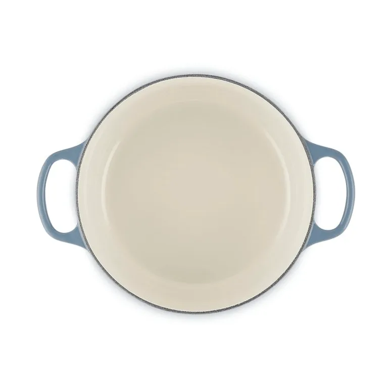 Le Creuset Signature gietijzer ronde braadpan, Chambray, 4,2 l Le Creuset