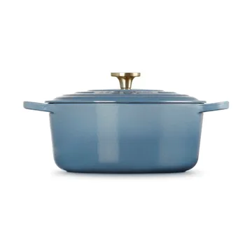 Le Creuset Signature gietijzer ronde braadpan - Chambray, 6,7 l - Le Creuset