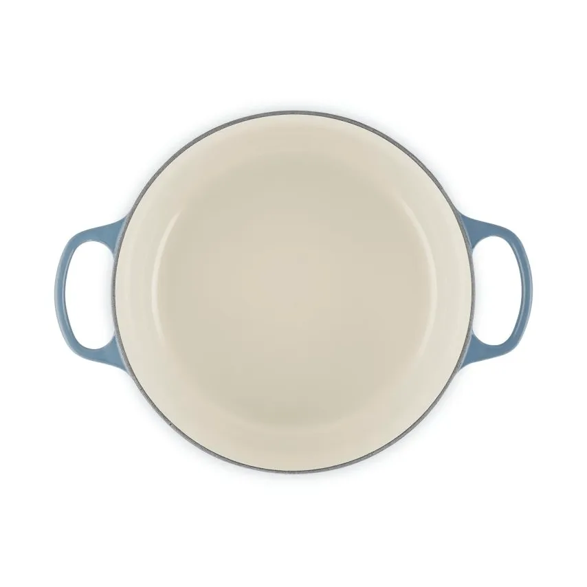 Le Creuset Signature gietijzer ronde braadpan, Chambray, 6,7 l Le Creuset