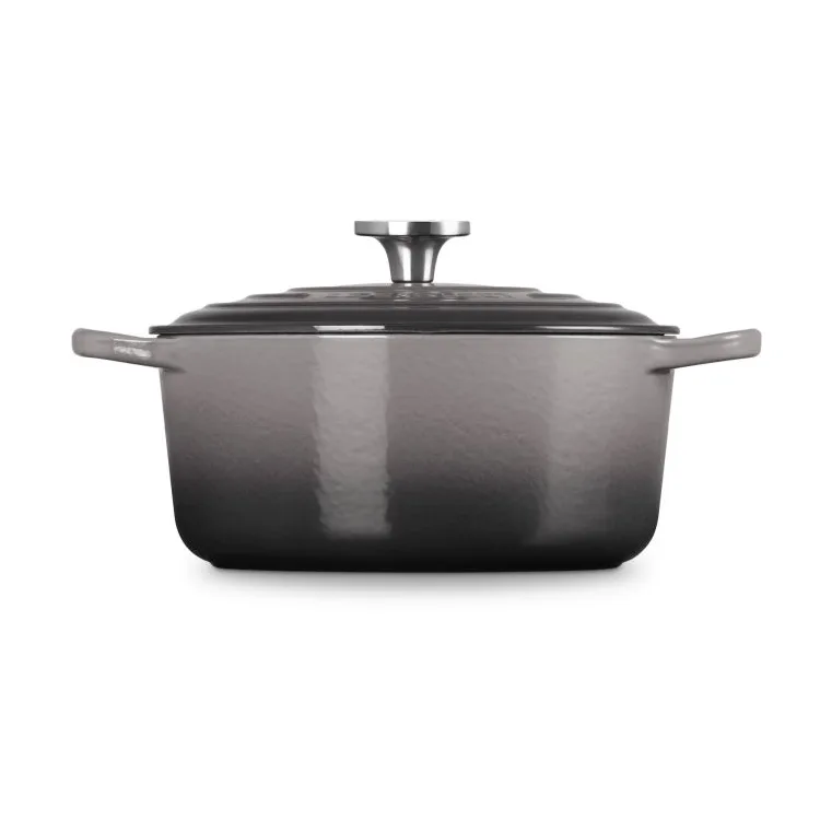 Le Creuset Signature gietijzer ronde braadpan, Flint, 4,2 l Le Creuset