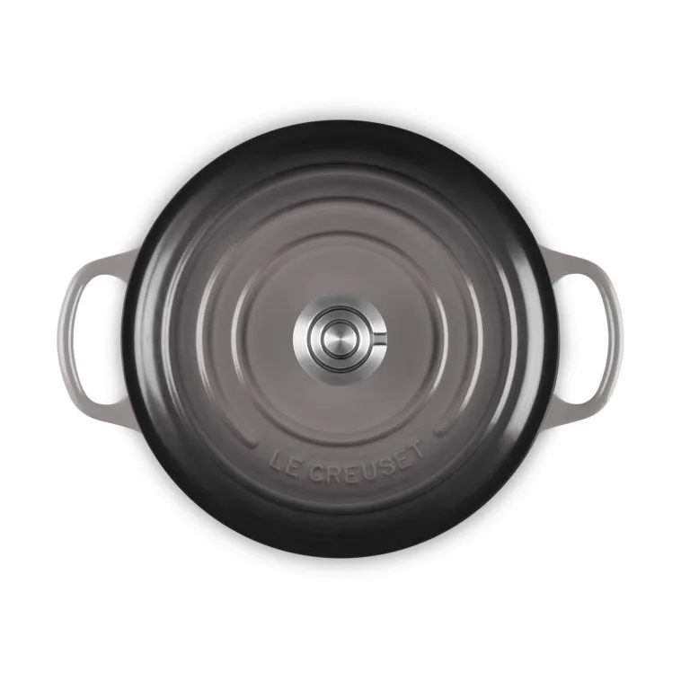 Le Creuset Signature gietijzer ronde braadpan, Flint, 4,2 l Le Creuset