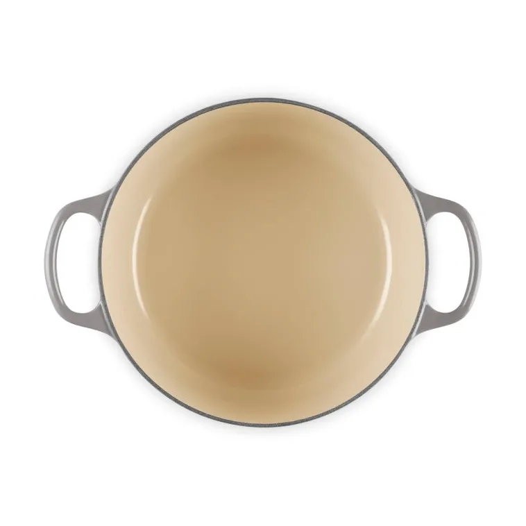 Le Creuset Signature gietijzer ronde braadpan, Flint, 4,2 l Le Creuset