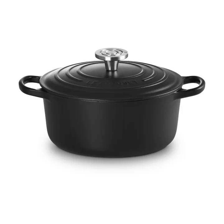 Le Creuset Signature gietijzer ronde braadpan - Matte Black, 4,2 l - Le Creuset