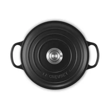 Le Creuset Signature gietijzer ronde braadpan - Matte Black, 4,2 l - Le Creuset