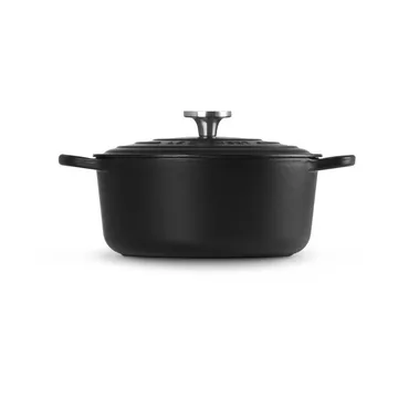 Le Creuset Signature gietijzer ronde braadpan - Matte Black, 5,3 l - Le Creuset