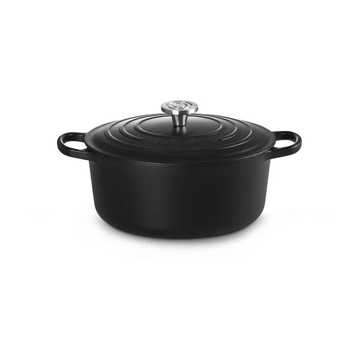 Le Creuset Signature gietijzer ronde braadpan - Matte Black, 6,7 l - Le Creuset