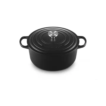 Le Creuset Signature gietijzer ronde braadpan - Matte Black, 6,7 l - Le Creuset
