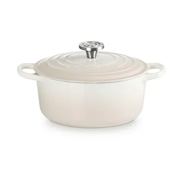 Le Creuset Signature gietijzer ronde braadpan - Meringue, 4,2 l - Le Creuset