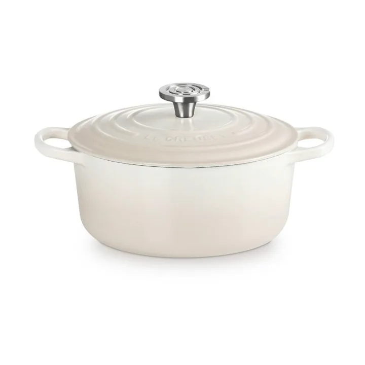 Le Creuset Signature gietijzer ronde braadpan - Meringue, 4,2 l - Le Creuset