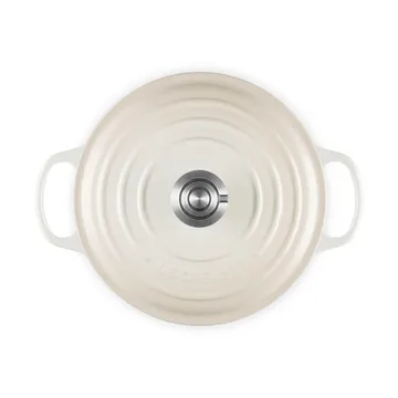 Le Creuset Signature gietijzer ronde braadpan - Meringue, 4,2 l - Le Creuset