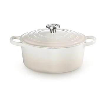 Le Creuset Signature gietijzer ronde braadpan - Meringue, 5,3 l - Le Creuset