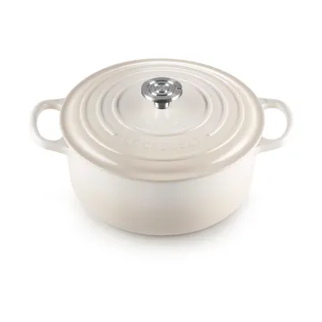 Le Creuset Signature gietijzer ronde braadpan - Meringue, 5,3 l - Le Creuset