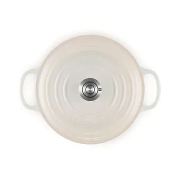Le Creuset Signature gietijzer ronde braadpan - Meringue, 5,3 l - Le Creuset
