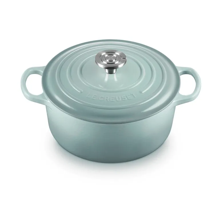 Le Creuset Signature gietijzer ronde braadpan, Sea Salt, 4,2 l Le Creuset