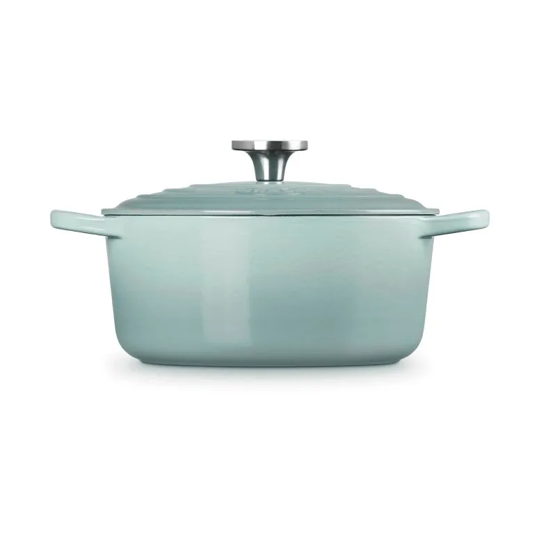 Le Creuset Signature gietijzer ronde braadpan, Sea Salt, 4,2 l Le Creuset