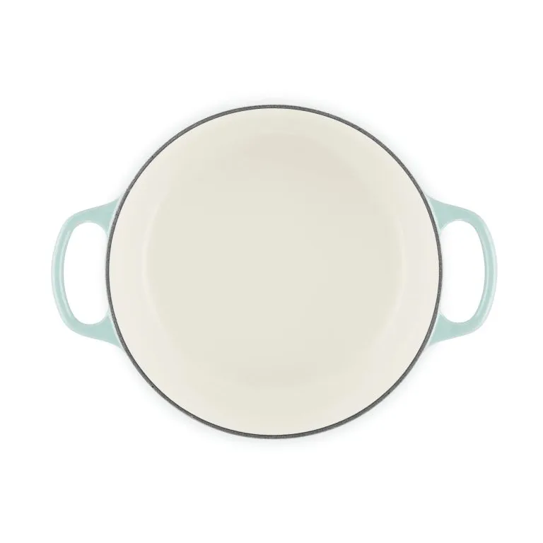 Le Creuset Signature gietijzer ronde braadpan, Sea Salt, 4,2 l Le Creuset