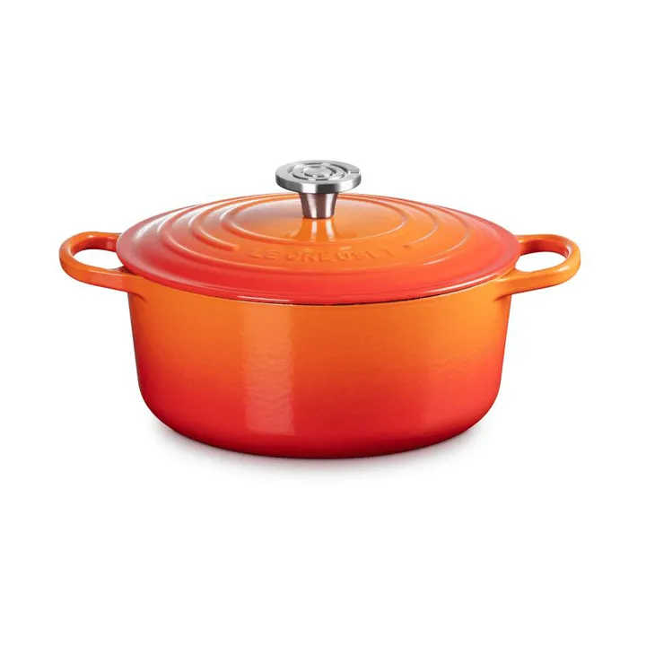 Le Creuset Signature gietijzer ronde braadpan - Volcanic, 5,3 l - Le Creuset