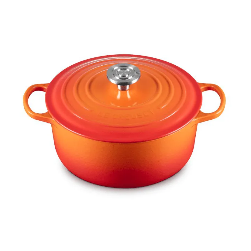 Le Creuset Signature gietijzer ronde braadpan, Volcanic, 5,3 l Le Creuset