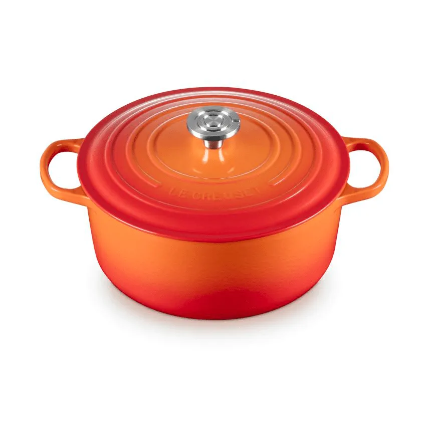 Le Creuset Signature gietijzer ronde braadpan, Volcanic, 6,7 l Le Creuset