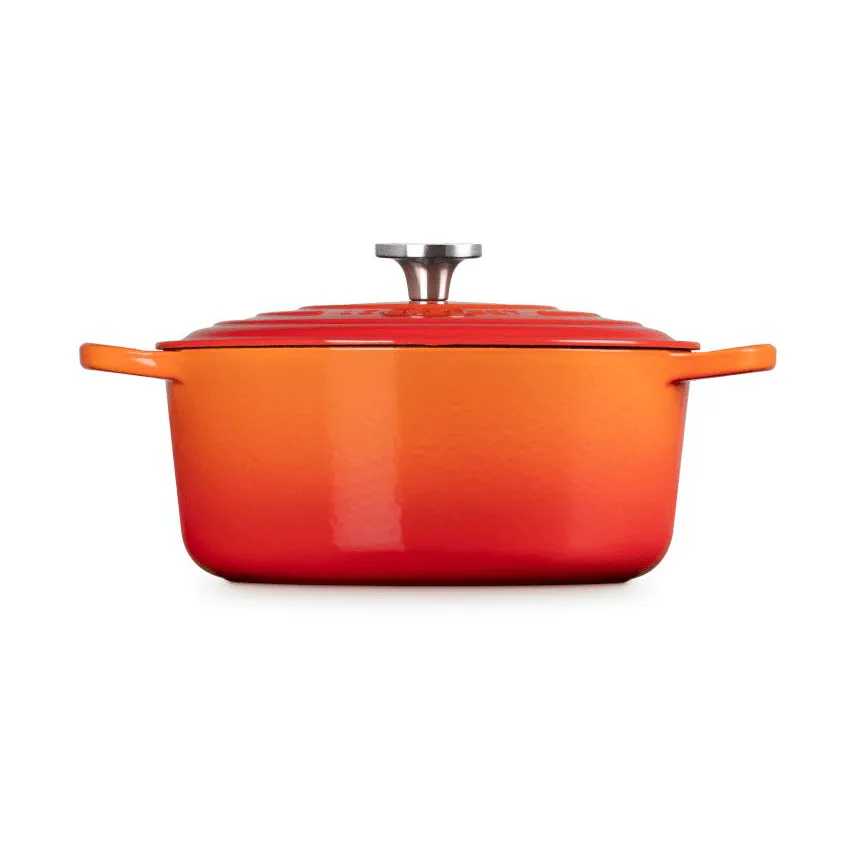 Le Creuset Signature gietijzer ronde braadpan, Volcanic, 6,7 l Le Creuset
