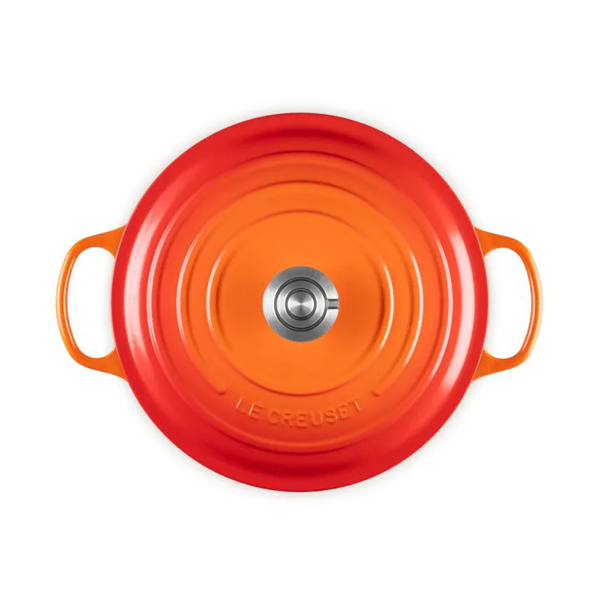 Le Creuset Signature gietijzer ronde braadpan, Volcanic, 6,7 l Le Creuset