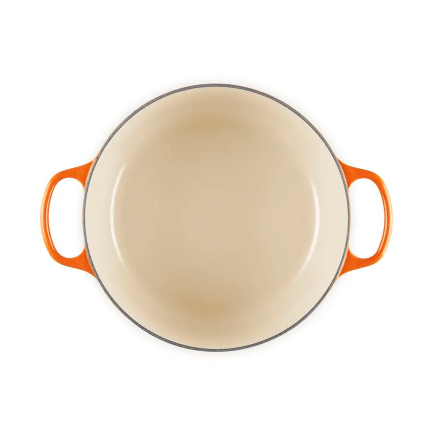 Le Creuset Signature gietijzer ronde braadpan, Volcanic, 6,7 l Le Creuset