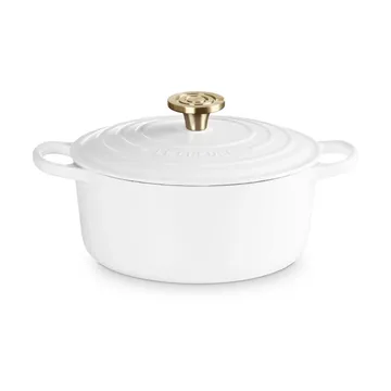 Le Creuset Signature gietijzer ronde braadpan - White, 4,2 l - Le Creuset