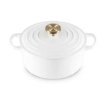 Le Creuset Signature gietijzer ronde braadpan - White, 4,2 l - Le Creuset