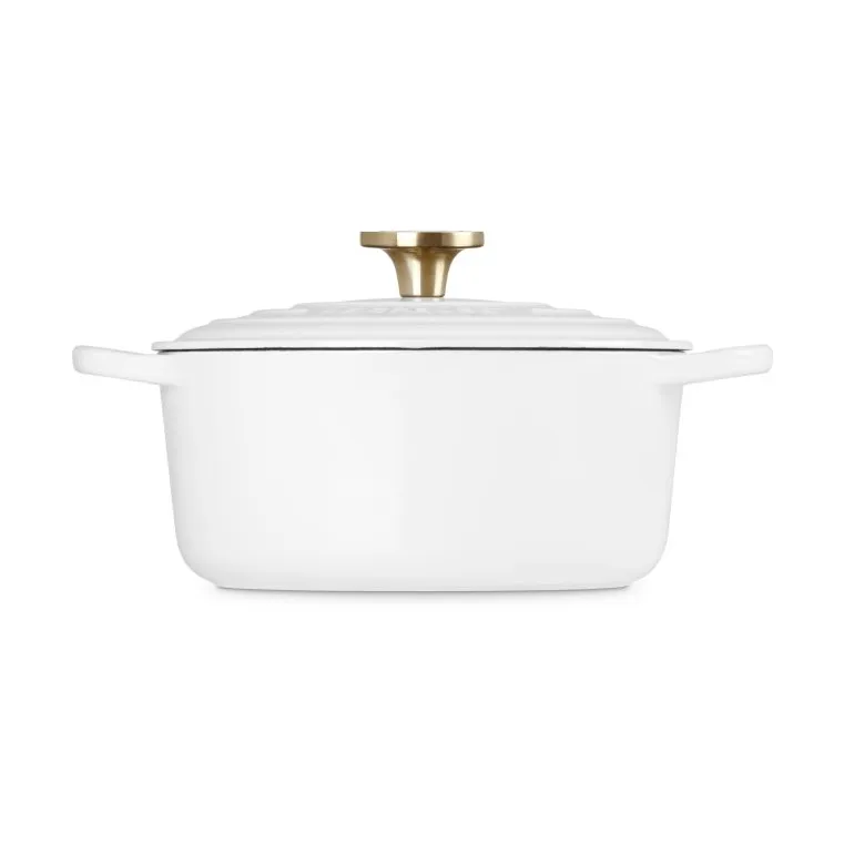 Le Creuset Signature gietijzer ronde braadpan, White, 4,2 l Le Creuset
