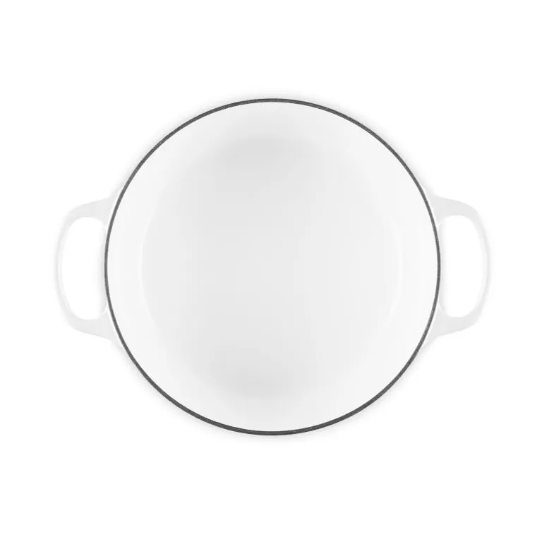 Le Creuset Signature gietijzer ronde braadpan, White, 4,2 l Le Creuset