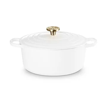 Le Creuset Signature gietijzer ronde braadpan - White, 6,7 l - Le Creuset