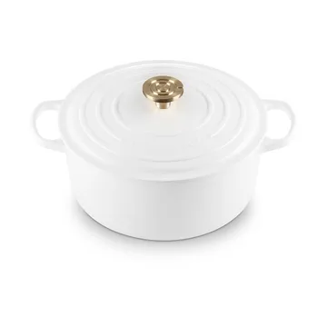 Le Creuset Signature gietijzer ronde braadpan - White, 6,7 l - Le Creuset