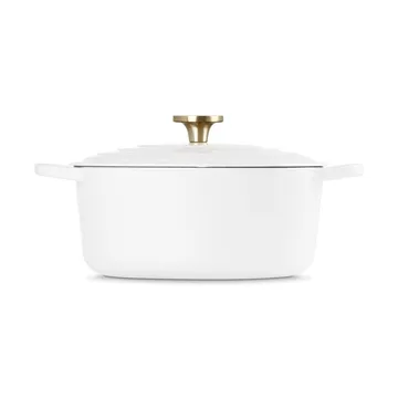 Le Creuset Signature gietijzer ronde braadpan - White, 6,7 l - Le Creuset