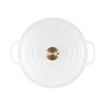Le Creuset Signature gietijzer ronde braadpan - White, 6,7 l - Le Creuset