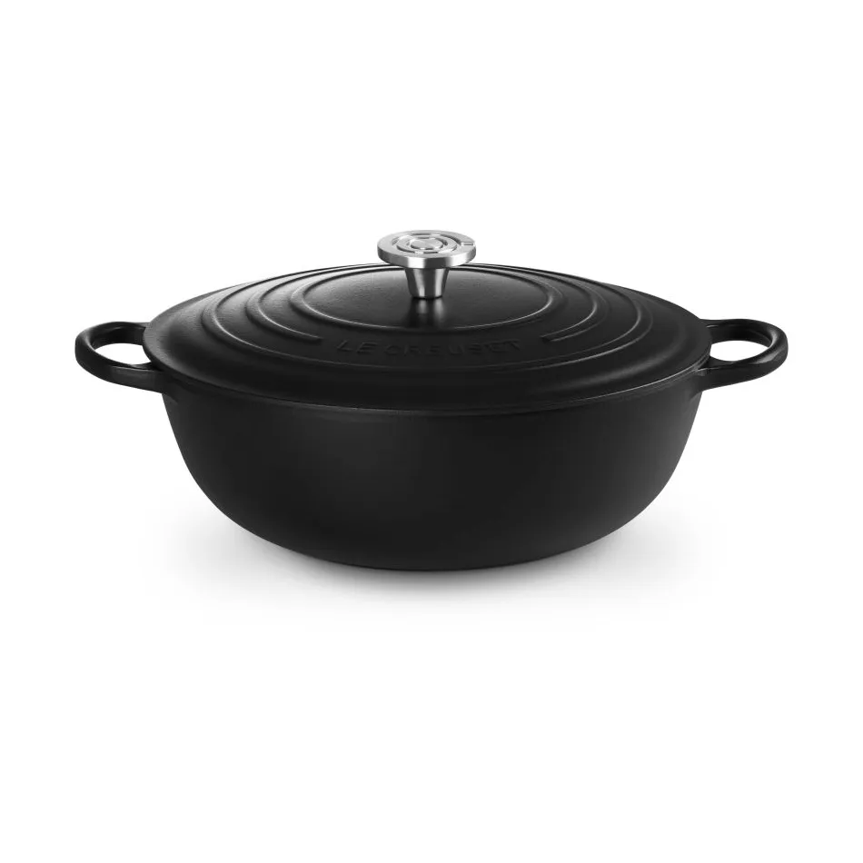 Le Creuset Signature gietijzeren braadpan, Matte Black, 7 l Le Creuset