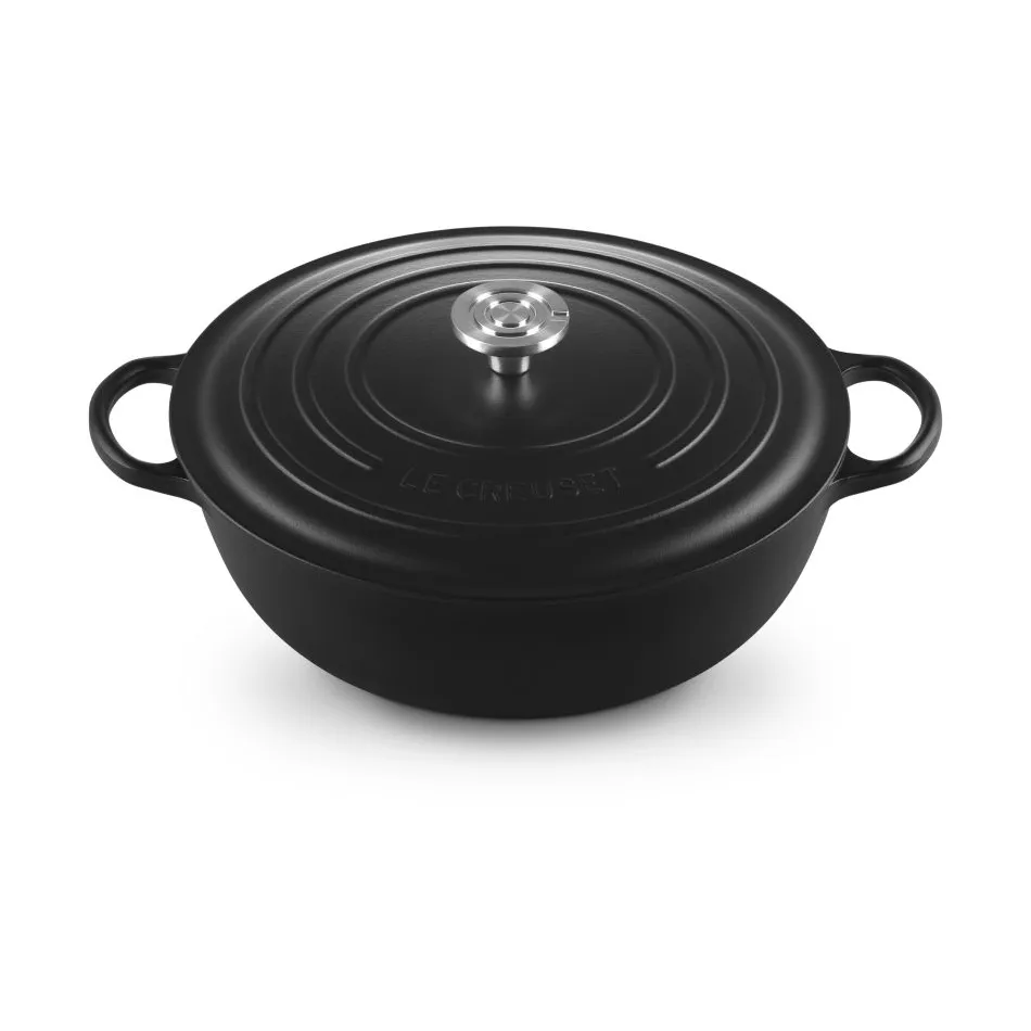 Le Creuset Signature gietijzeren braadpan, Matte Black, 7 l Le Creuset