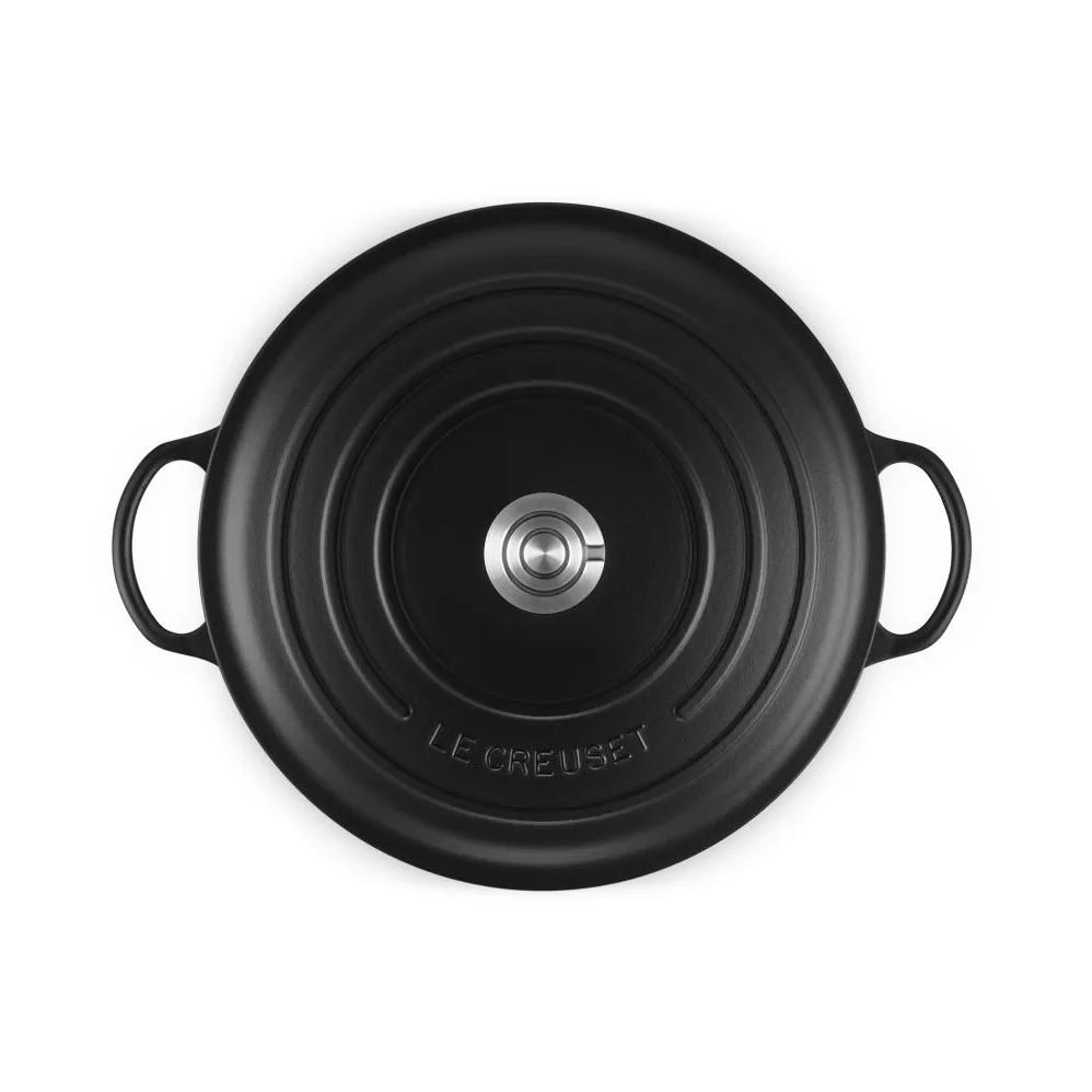 Le Creuset Signature gietijzeren braadpan, Matte Black, 7 l Le Creuset