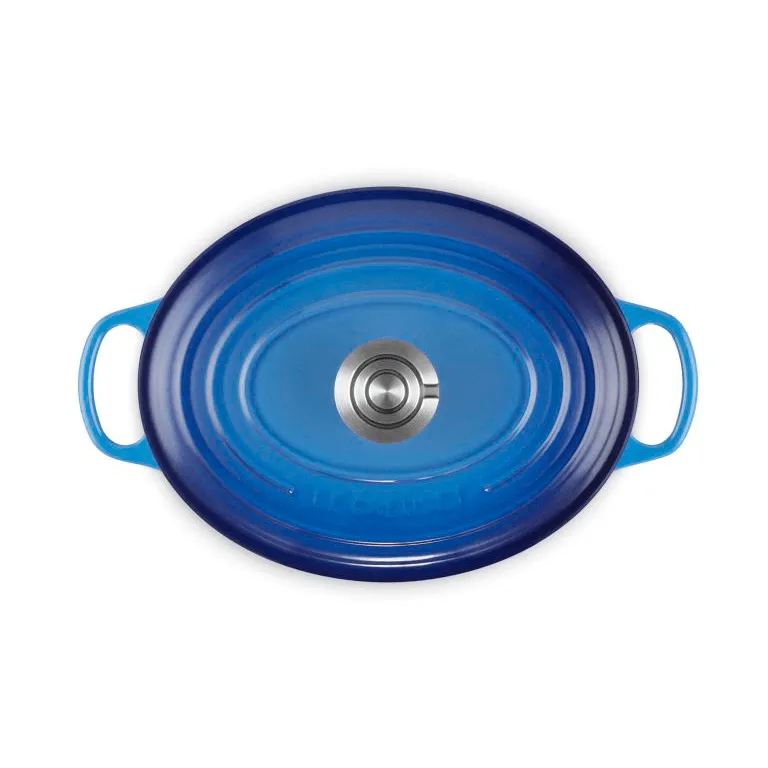 Le Creuset Signature gietijzeren ovale braadpan, Azure, 4,1 l Le Creuset