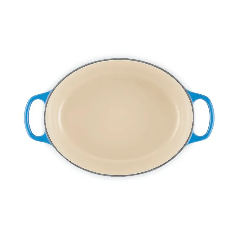 Le Creuset Signature gietijzeren ovale braadpan, Azure, 4,1 l Le Creuset