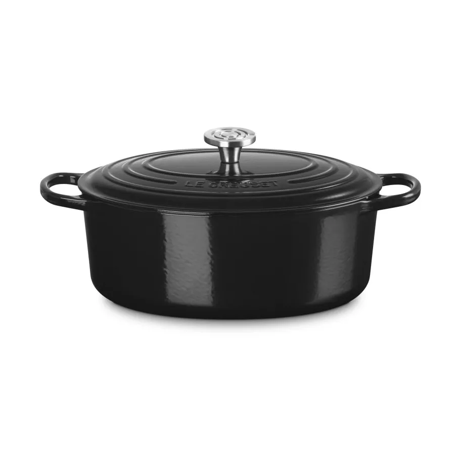 Le Creuset Signature gietijzeren ovale braadpan, Black, 6,3 l Le Creuset