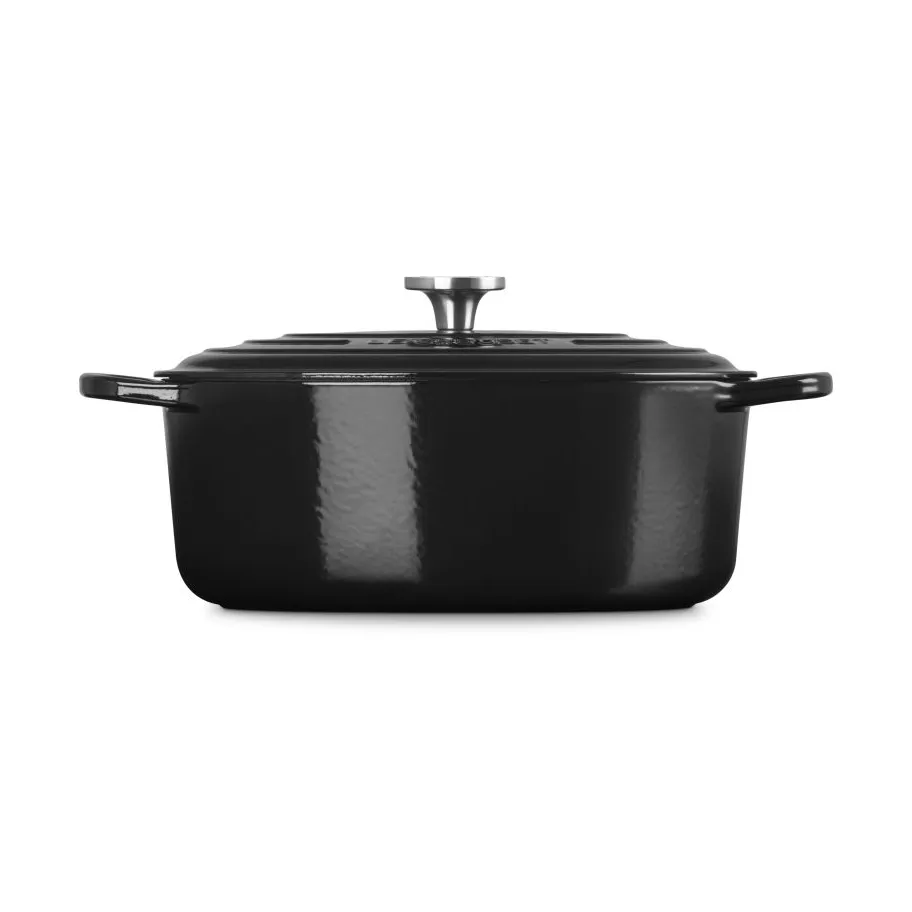 Le Creuset Signature gietijzeren ovale braadpan, Black, 6,3 l Le Creuset