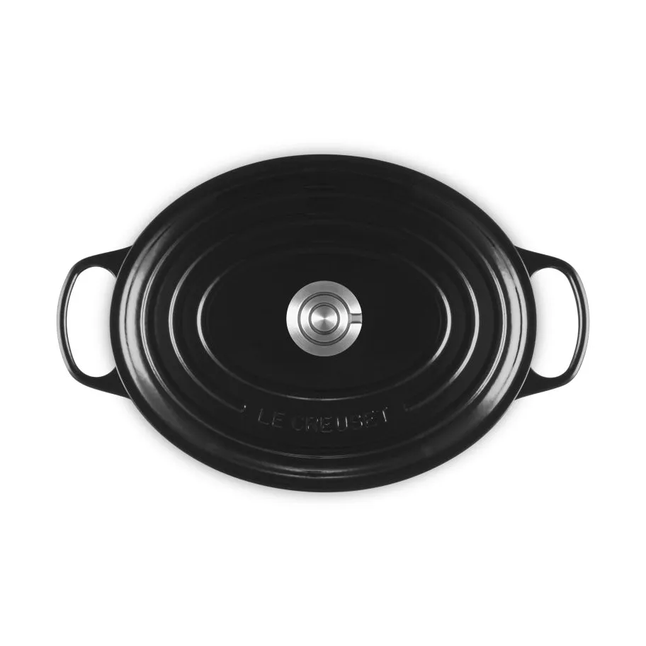 Le Creuset Signature gietijzeren ovale braadpan, Black, 6,3 l Le Creuset