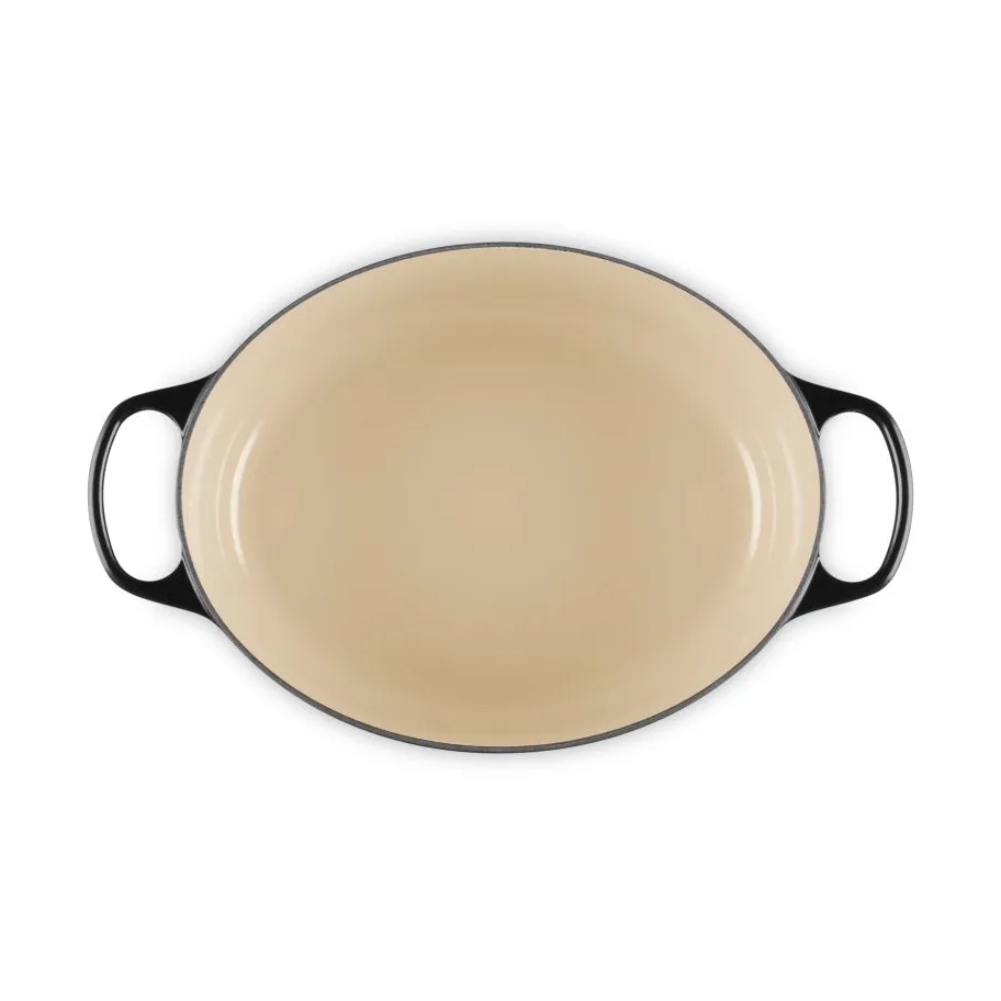 Le Creuset Signature gietijzeren ovale braadpan, Black, 6,3 l Le Creuset